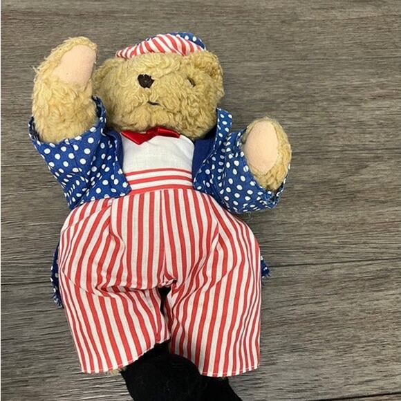 Americana Patriotic 4th of July, Memorial Day Bear Plush w/ Hang Tag - Picture 2 of 4